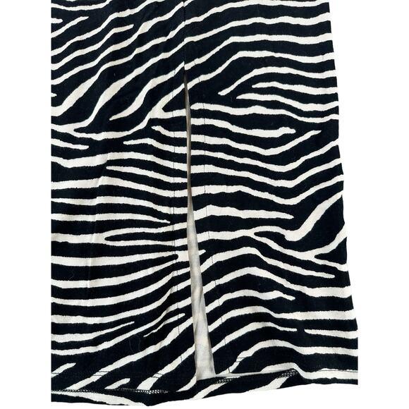 H&M Black & White Zebra Animal Stripe Print Pull-On Maxi Skirt Women's Size XS - Picture 3 of 8